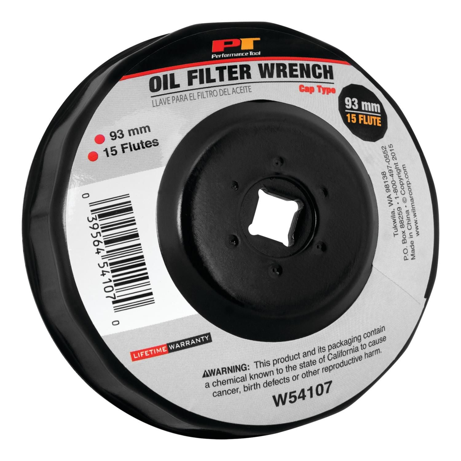 Performance Tool Chiave Per Filtro Olio A Nastro – 80 Mm, Acciaio, Attacco 3/8''