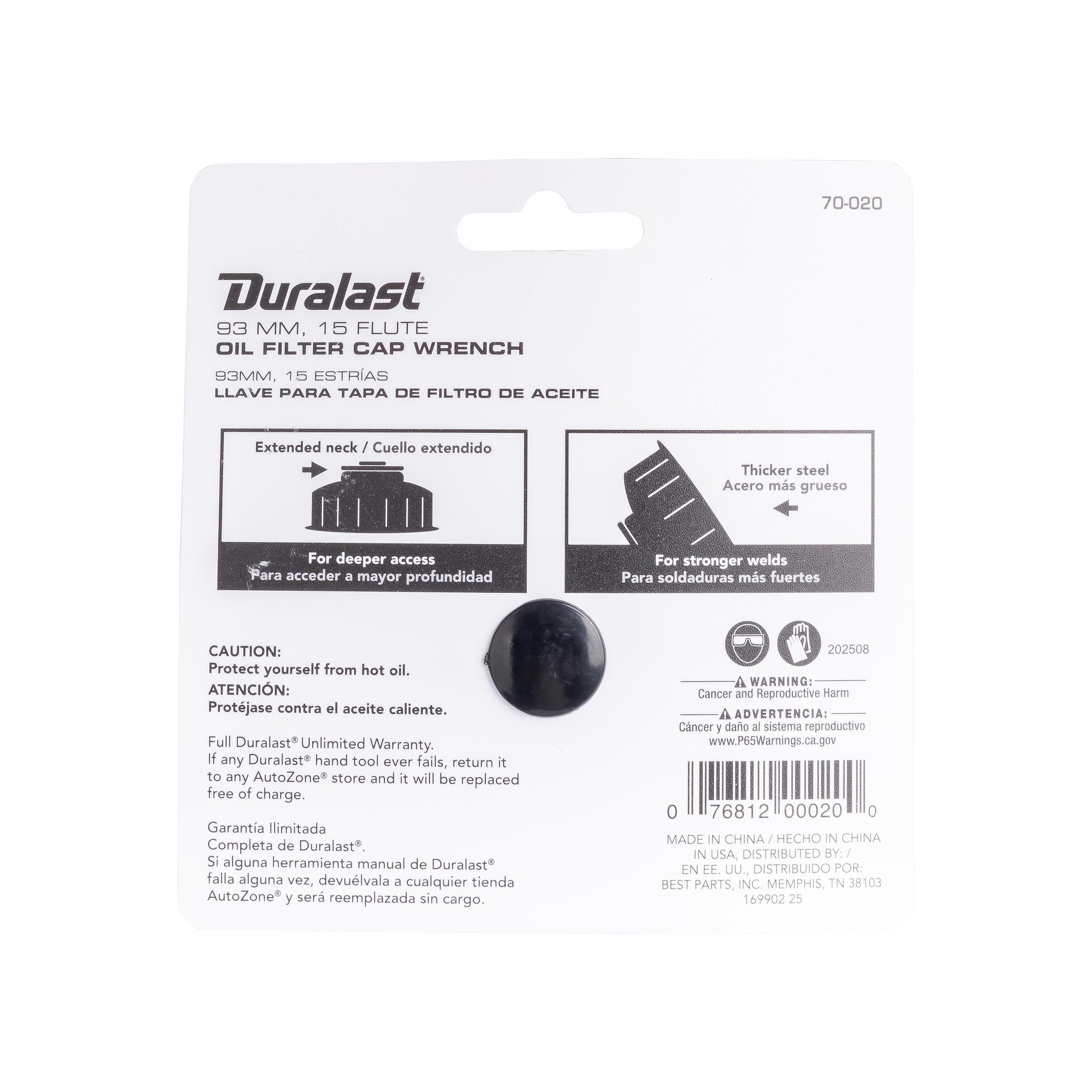 Duralast Oil Filter Wrench 70-020 | AutoZone