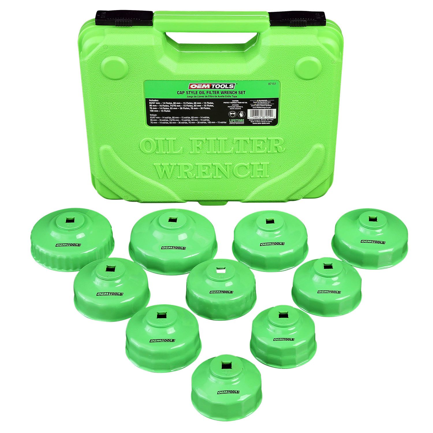 OEMTOOLS Metric Cap Wrench Set 10 Piece | AutoZone