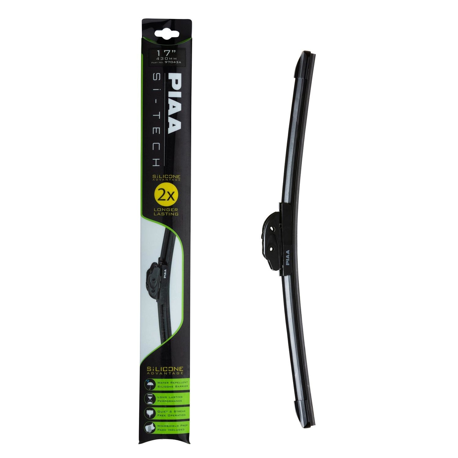 Valeo 97043 Si Tech Silicone Flat Windshield Wiper Blade 17 in. 430 mm
