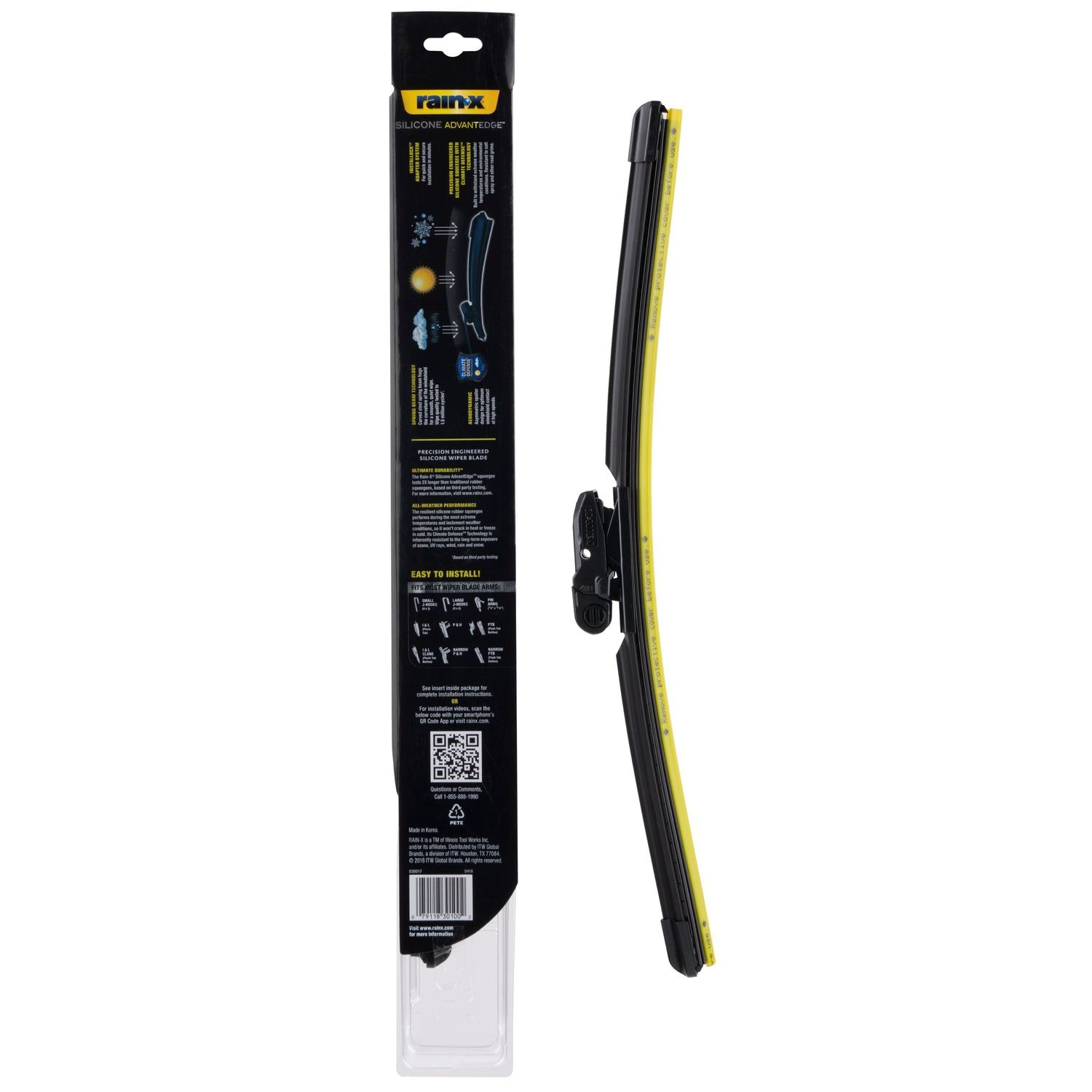 Rain-X Silicone AdvantEdge 17 in Wiper Blade 830017Z | AutoZone